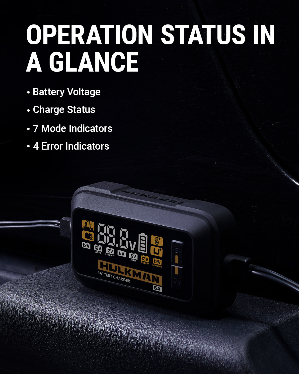 12V 10A 7 stage Connect & Forget Automatic Smart Battery Charger